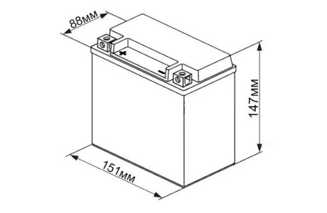 Аккумулятор UniPLUS EB14C-4 (12v 12AH 200A)