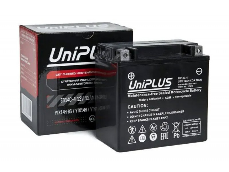 Аккумулятор UniPLUS EB14C-4 (12v 12AH 200A)