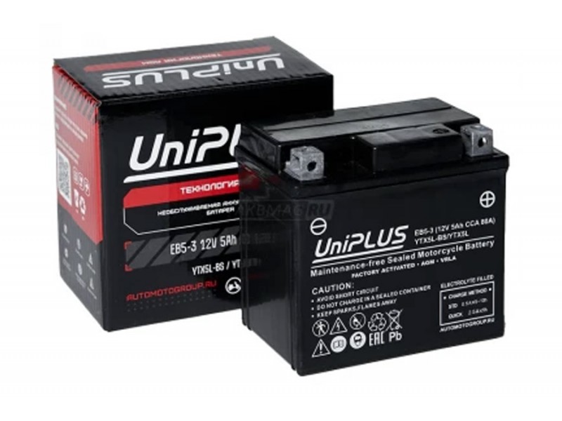 Аккумулятор UniPLUS EB5-3 (12v 5AH 80A)