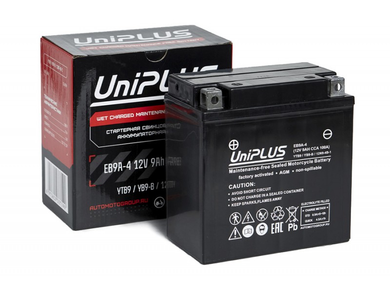Аккумулятор UniPLUS EB 9A-4 (12v 9AH 100A)