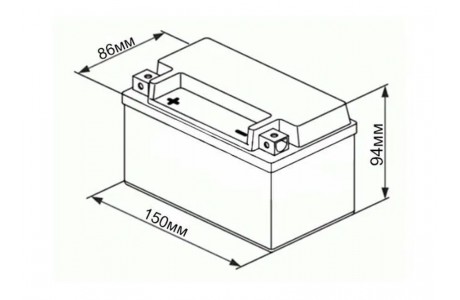 Аккумулятор UniPLUS EBZ10-4-1 (12v 8.6AH 160A)