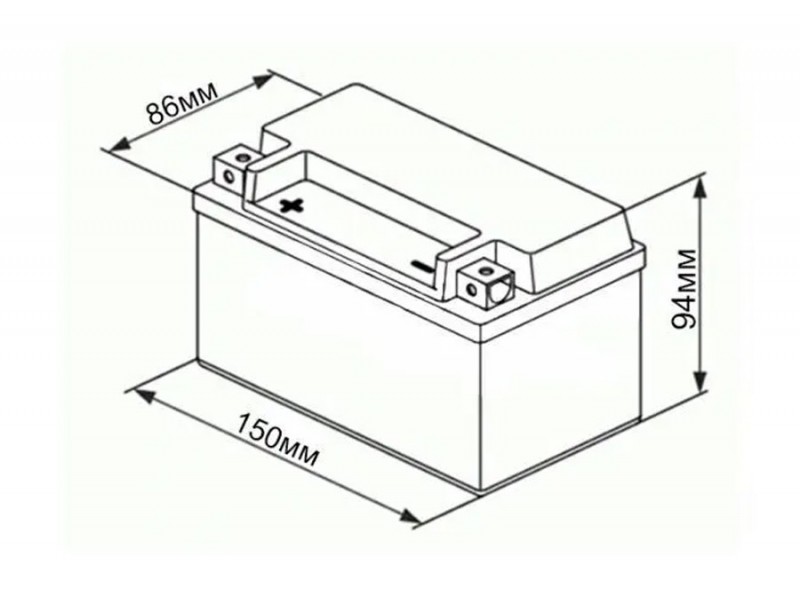 Аккумулятор UniPLUS EBZ10-4-1 (12v 8.6AH 160A)