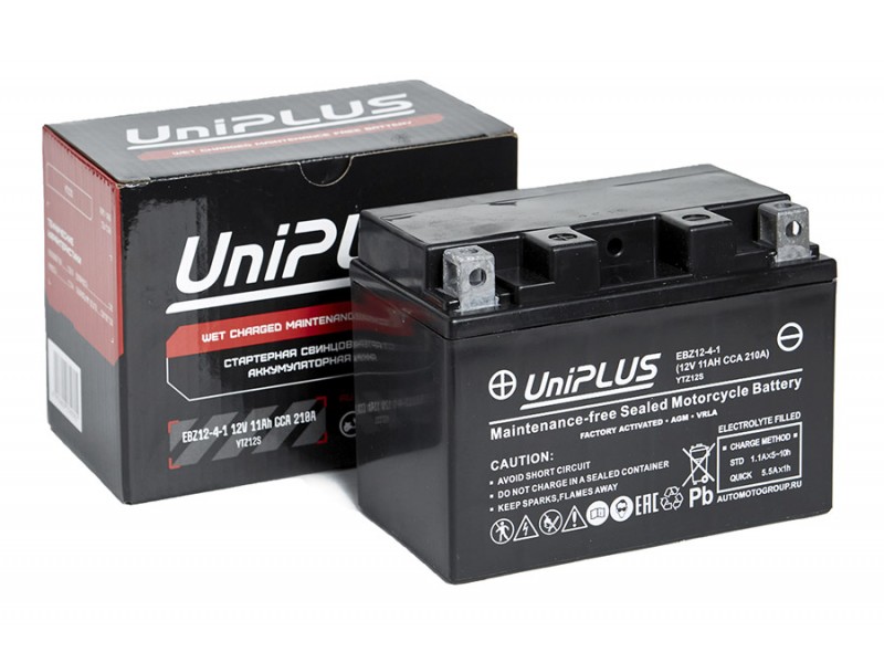 Аккумулятор UniPLUS EBZ12-4-1 (12v 11AH 210A)