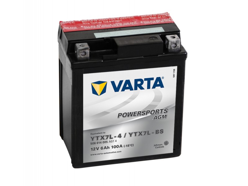 Аккумулятор VARTA AGM YTX7L-BS (506014) 