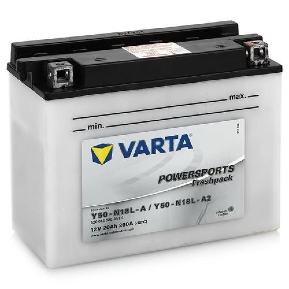 Аккумулятор 20. Мото аккумулятор Varta Powersports Freshpack. Y50-n18l-a Varta. Аккумулятор 12в 18ач варта. Varta 52012.