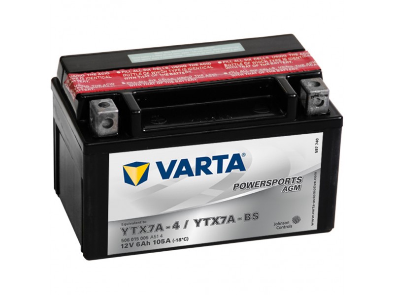 Аккумулятор Varta AGM YTX7А-BS 506015