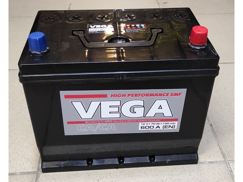 Аккумулятор Vega Asia 70 A/h 600 А (EN)