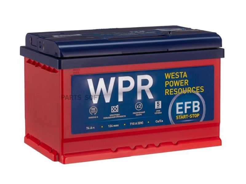 Аккумулятор WPR EFB 74 a/h 750A