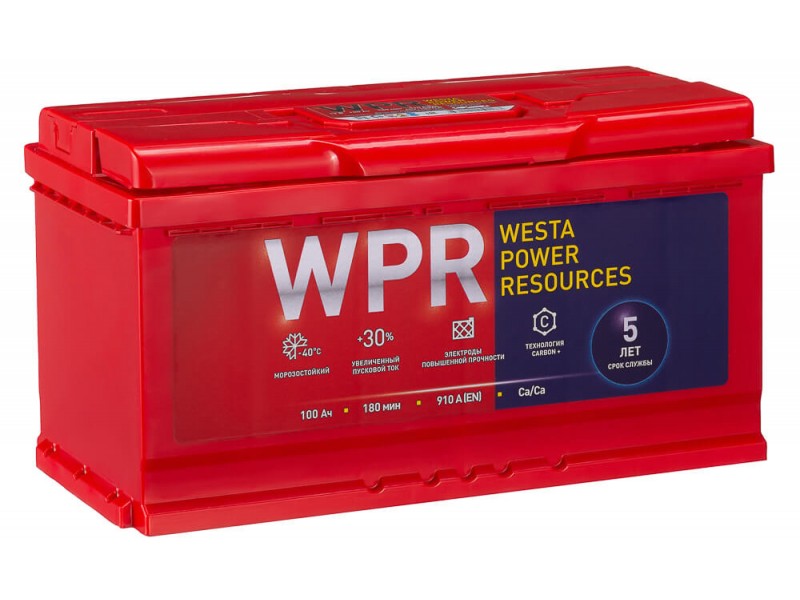 Аккумулятор WPR 100 А/Ч, 910А 