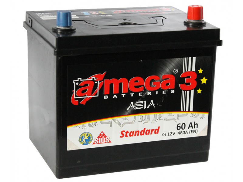 Аккумулятор A-mega Asia Standard 60 JR