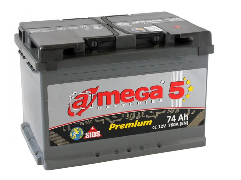 Аккумулятор A-mega 74 L+.R+ 760 A (EN)
