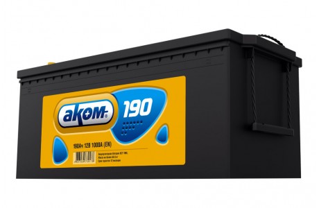 Аккумулятор АКОМ 190 A/h 1200А R+