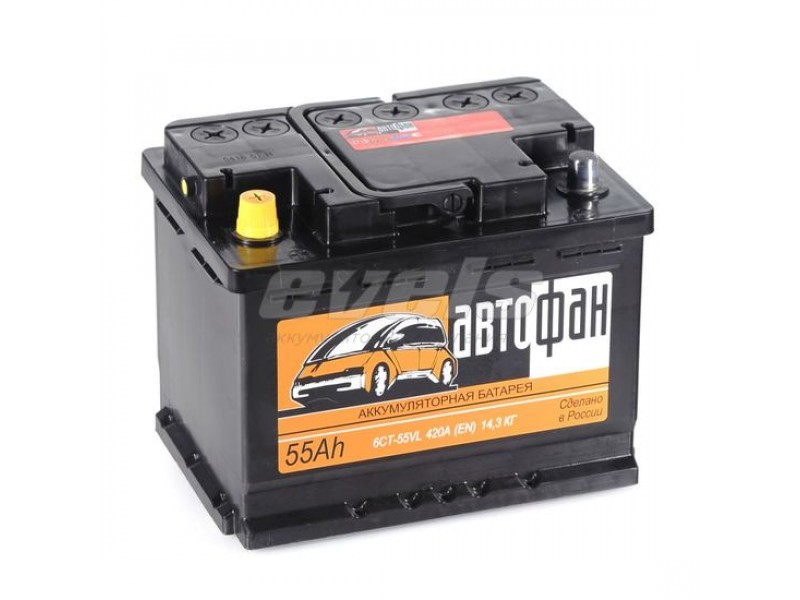 Аккумулятор Akom Автофан 6CT-55 (55 A/h), 420А R+