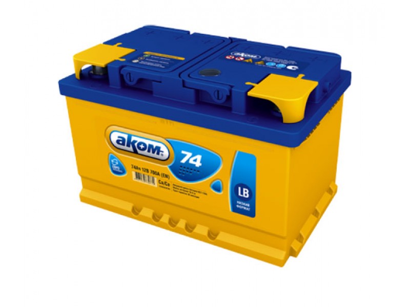 Аккумулятор Akom 74 a/h 700A (EN)