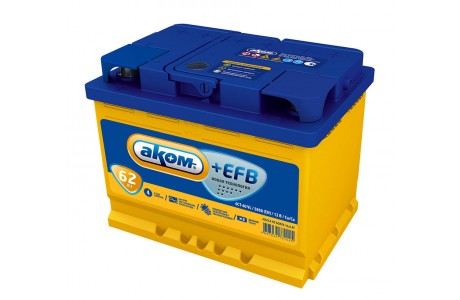 Аккумулятор АКОМ +EFB 6СТ-62 Евро 620 A(EN)