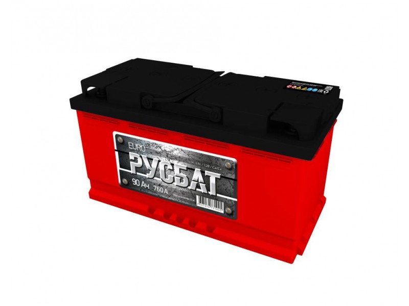Аккумулятор РУСБАТ 6СТ-90 A/h Евро 760 A(EN)