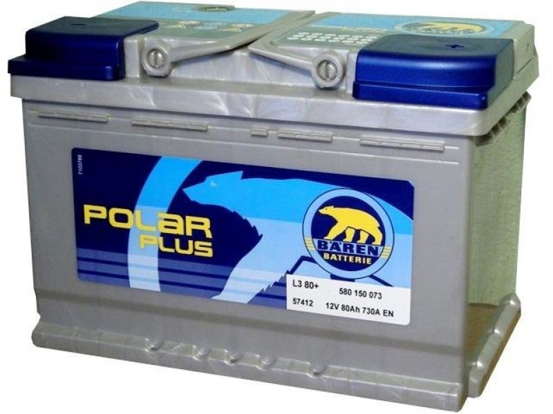 Аккумулятор Baren polar 80 a/h (580105) 730A