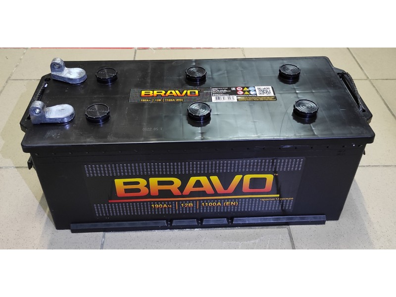 Аккумулятор BRAVO 190 А/ч 1100A R+ болт