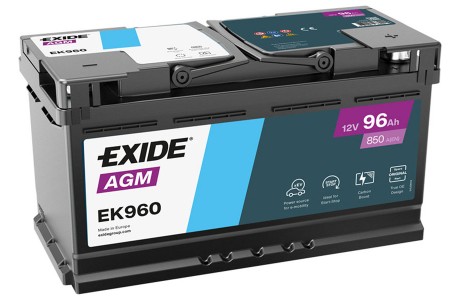 Аккумулятор Exide Start-Stop AGM EK960 (96 A/h) 850A R+