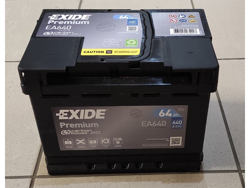 Аккумулятор Exide Premium 64 a/h R 640A (EN)