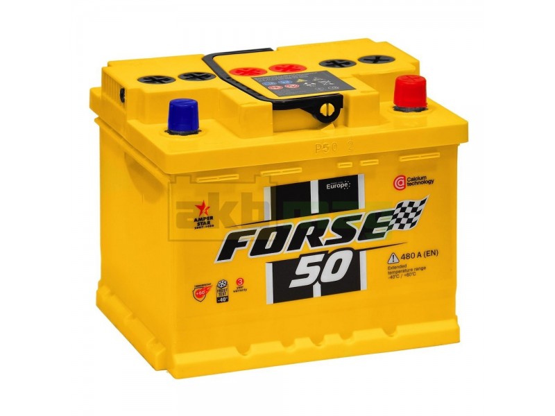 Аккумулятор Forse 6СТ-50 A/h 480A R+