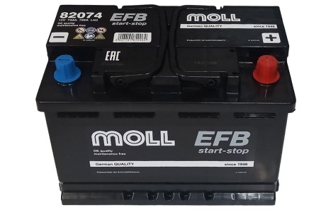 Аккумулятор Moll Start-stop EFB 74a/h 780(EN)