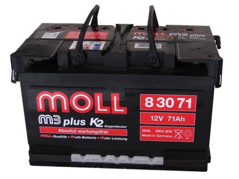 Аккумулятор Moll M3 Plus 71 A/ч 620-750A (EN) 