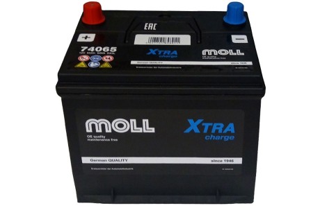Аккумулятор Moll XTRA Charge ASIA 65a/h 620A (74065)