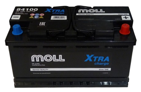 Аккумулятор Moll XTRA Charge 100 a/h 900A (84100)