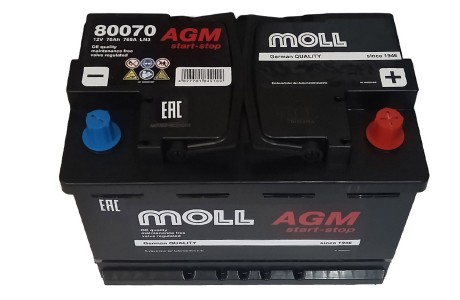 Аккумулятор Moll Start-stop AGM 70 a/h 760(EN)