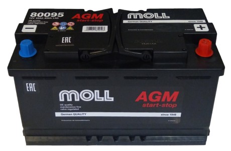 Аккумулятор Moll AGM 95 A/h 850A (EN)