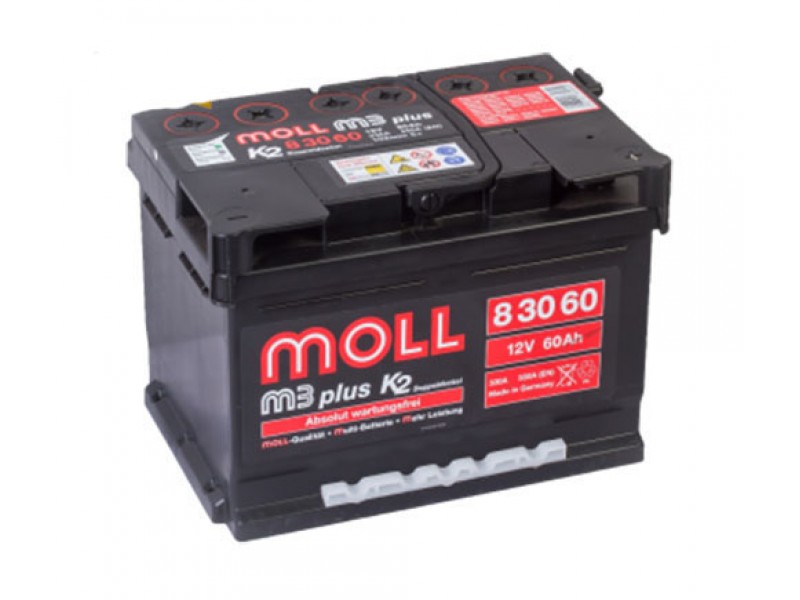 Аккумулятор Moll M3 Plus 60 A/ч 550A (EN) 