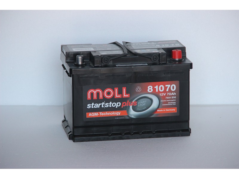 Аккумулятор Moll Start-stop AGM 70 a/h 760(EN)