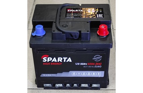 Аккумулятор SPARTA HIGH ENERGY 6СТ-50 Евро