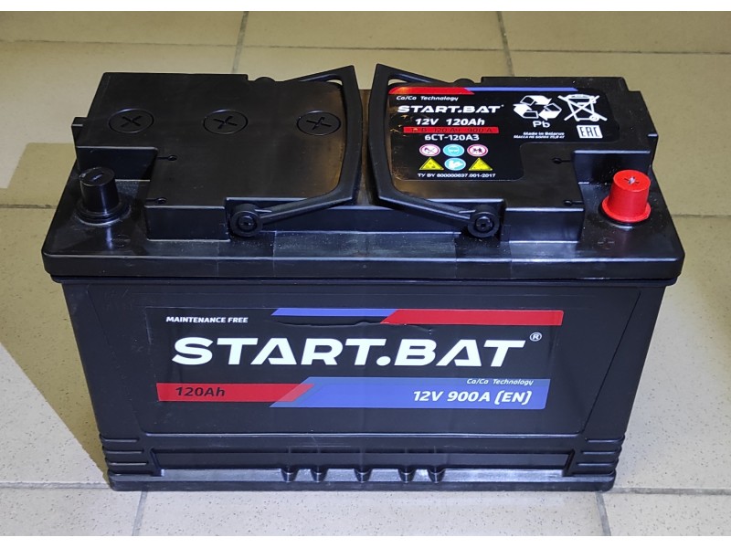 Аккумулятор Start.bat 6ст-120 A/h 900A (EN)