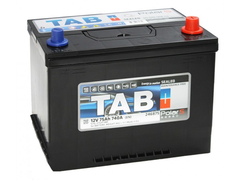 Аккумулятор Tab PolarS 75 A/h Азия R+