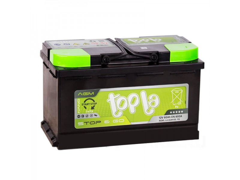 Аккумулятор Topla TOP AGM Stop / Go 80 A/h 800A
