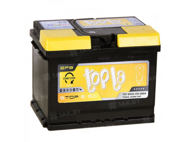 Аккумулятор Topla EFB Stop & Go 60 A/h 580A R+