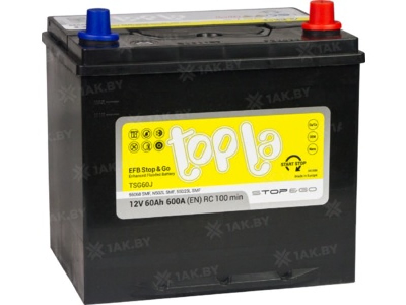 Аккумулятор TOPLA EFB Stop & Go JIS 60 A/h 600A R+