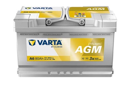 Аккумулятор Varta Silver Dynamic AGM 580 901 080 (80 A/h) 800A