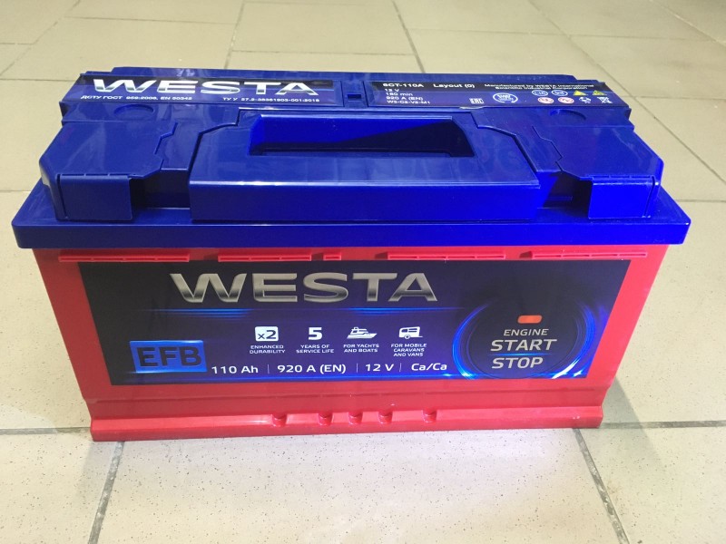Аккумулятор Westa RED EFB 110 A/h 920A