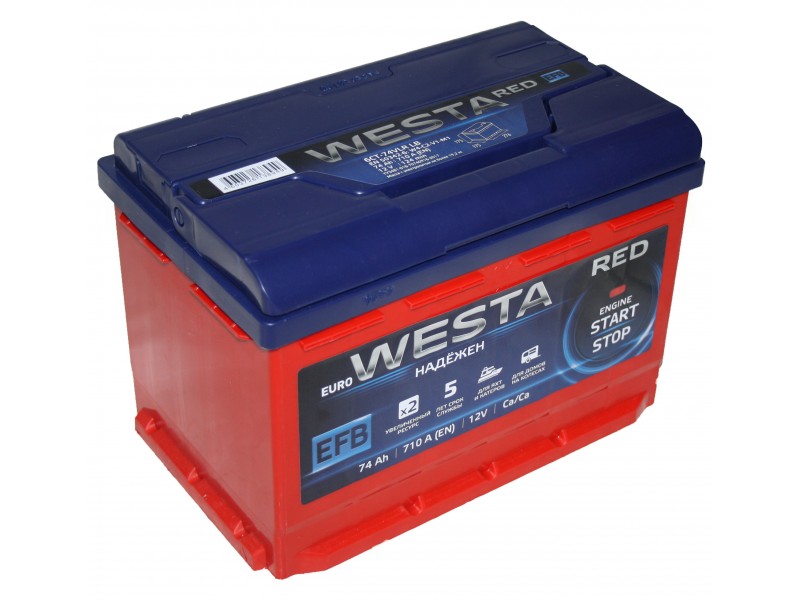 Аккумулятор Westa EFB 74 a/h 710A