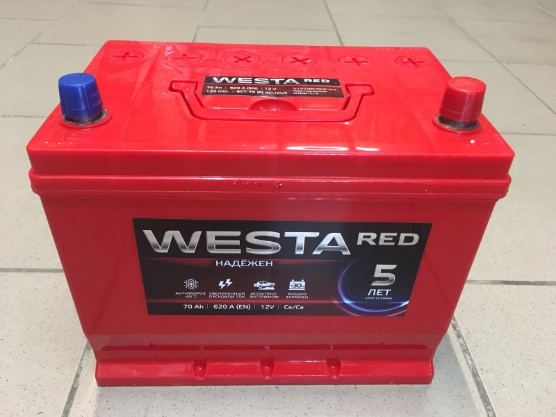 Аккумулятор Westa Asia RED 70 a/h 620A (EN)