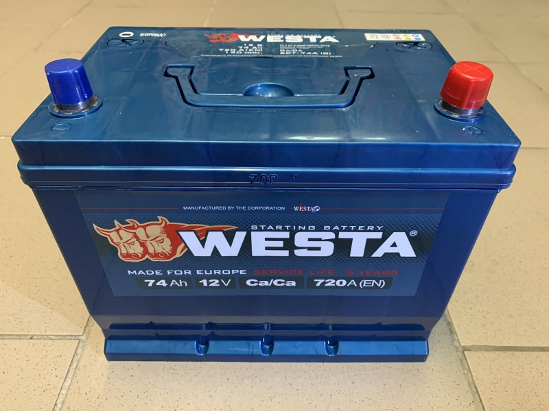 Аккумулятор Westa Asia 74 a/h 720A (EN)