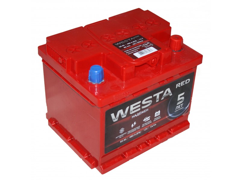 Аккумулятор Westa RED 50 ач 480 A