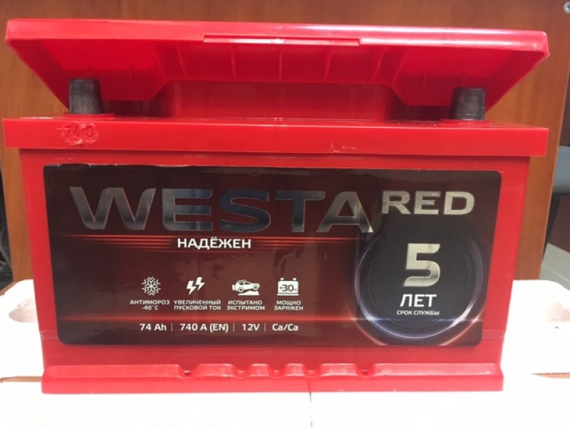 Аккумулятор Westa RED 74 R+ 740A