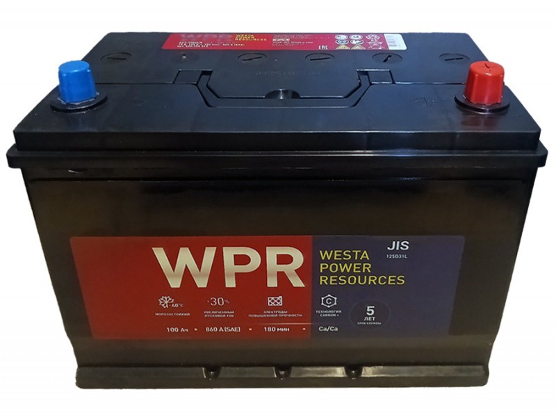 Аккумулятор WPR Premium Asia 100 a/h 860A R+