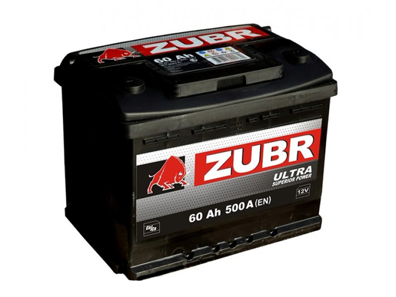 Аккумулятор Зубр Ultra  60 a/h 600A (EN)