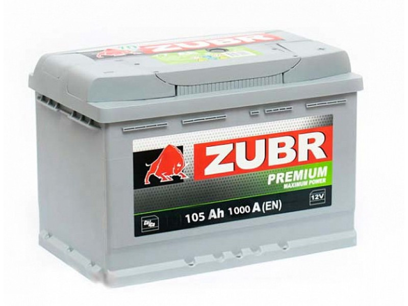 Аккумулятор Zubr Premium 105 A/h 1000А R+