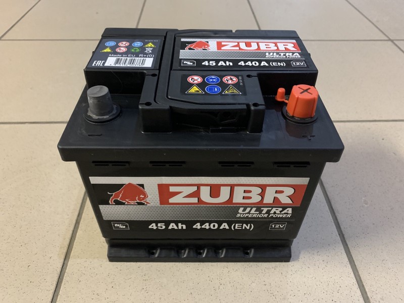 Аккумулятор Зубр Ultra 45 A/h 440A (EN)
